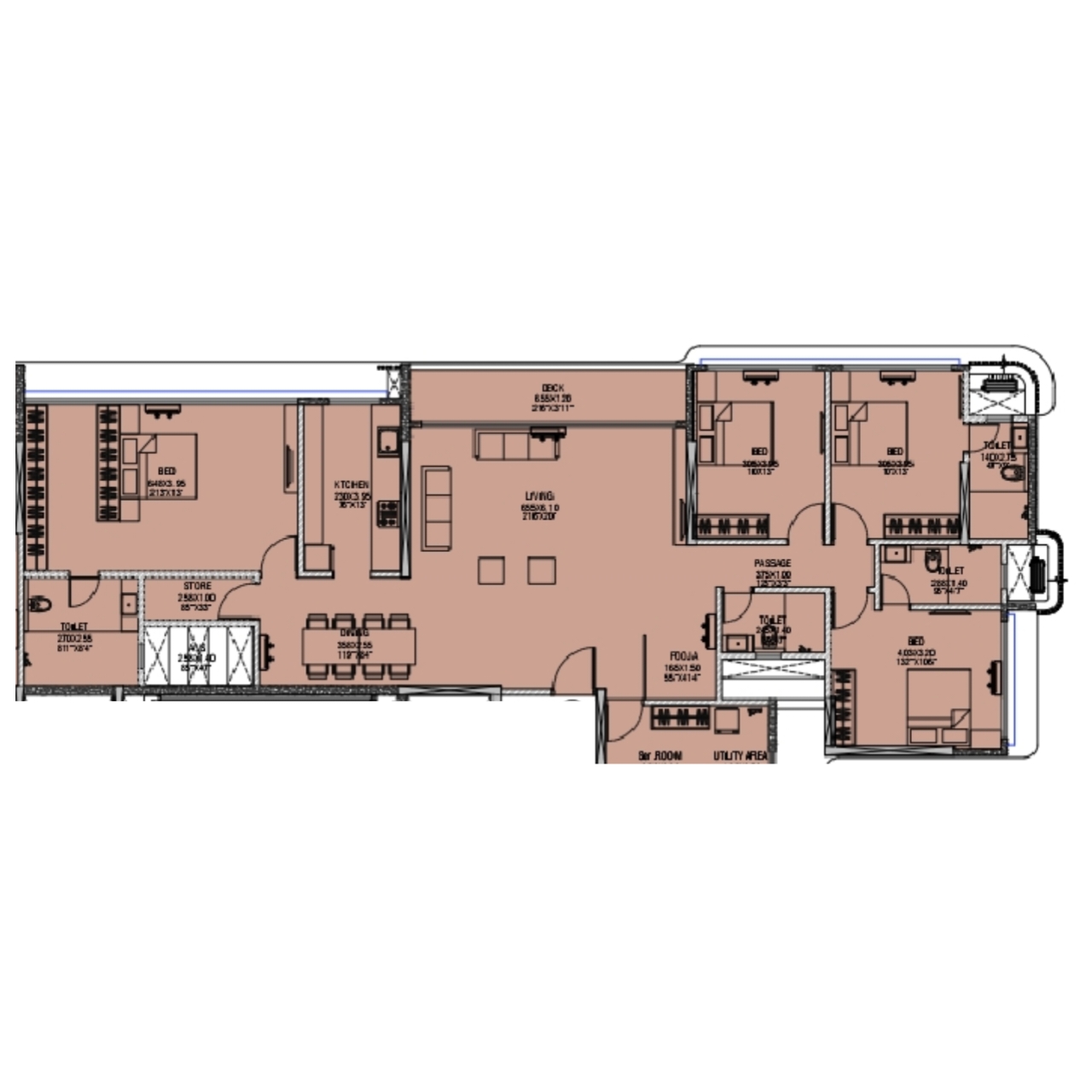 Ajmera Eden || 4 BHK || Carpet Area 1898.0 sq.ft