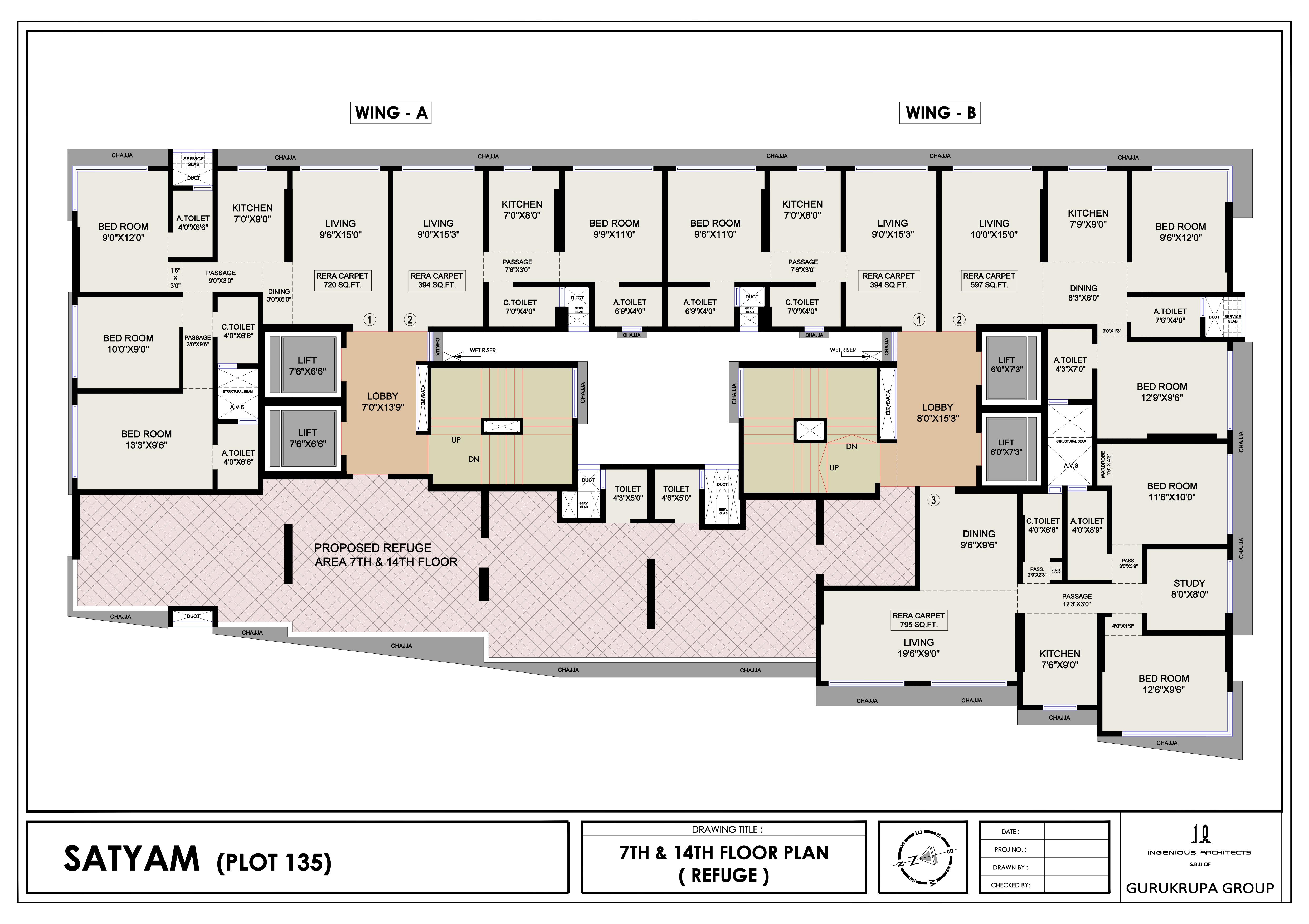 7th & 14th Floor Plan