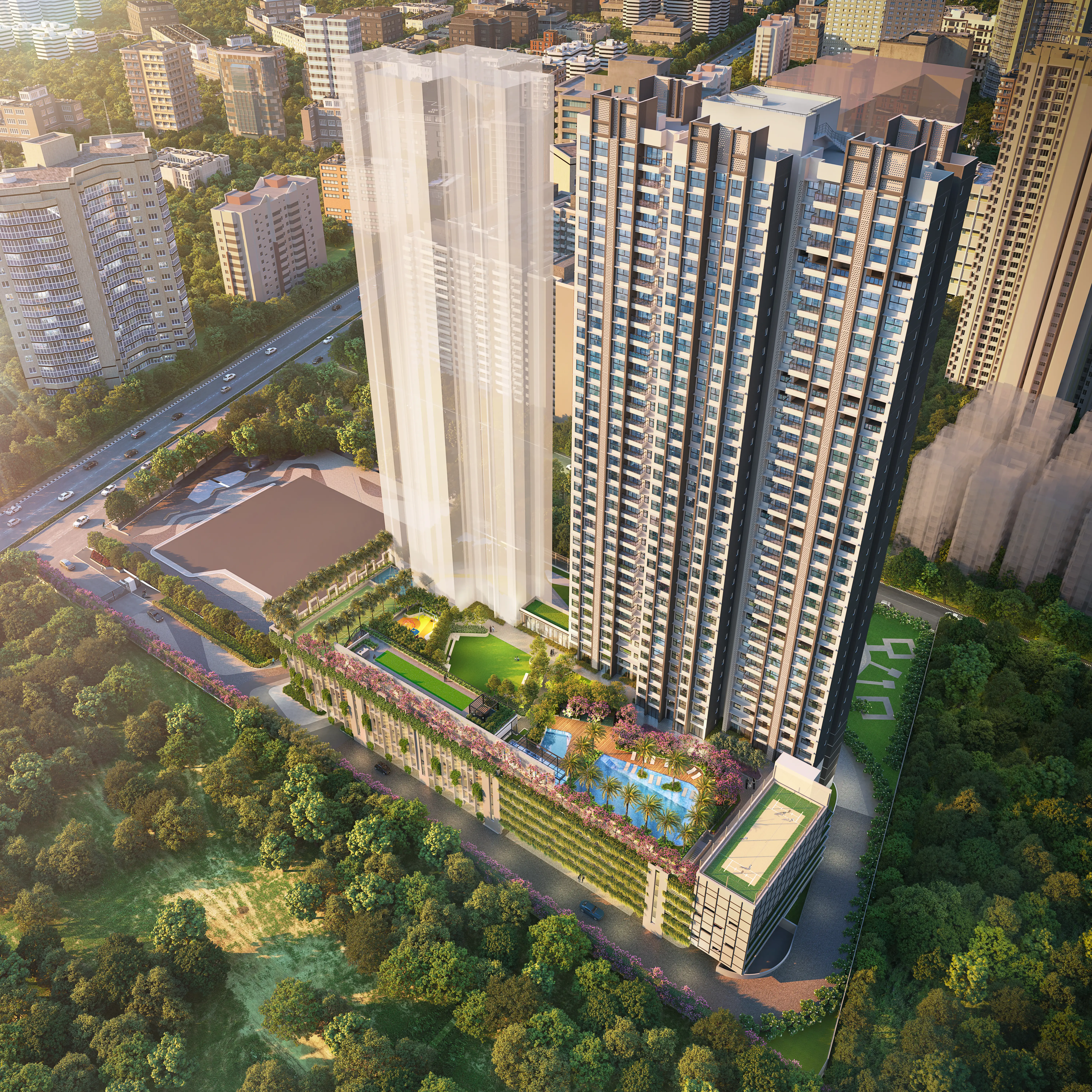 ||ELEVATION SEMI AERIAL VIEW