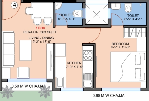 Suji Platinum | Codename Aahmi Mumbaikar || 1 BHK || Carpet Area 363.0 sq.ft