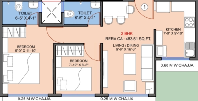 Suji Platinum | Codename Aahmi Mumbaikar || 2 BHK || Carpet Area 483.0 sq.ft