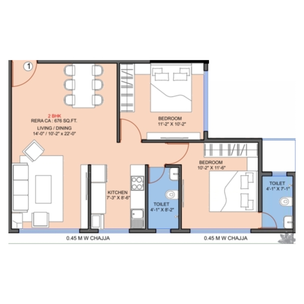 Suji Platinum | Codename Aahmi Mumbaikar || 2 BHK || Carpet Area 676.0 sq.ft